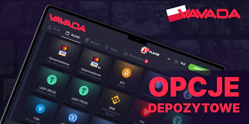 Metody wpłat w Polsce na stronie Vavada