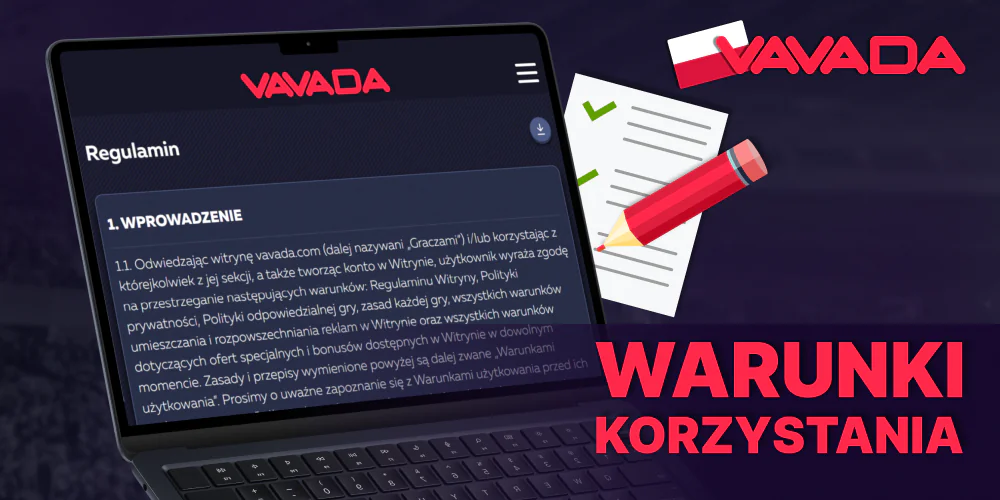 Regulamin gry w kasynie Vavada w Polsce